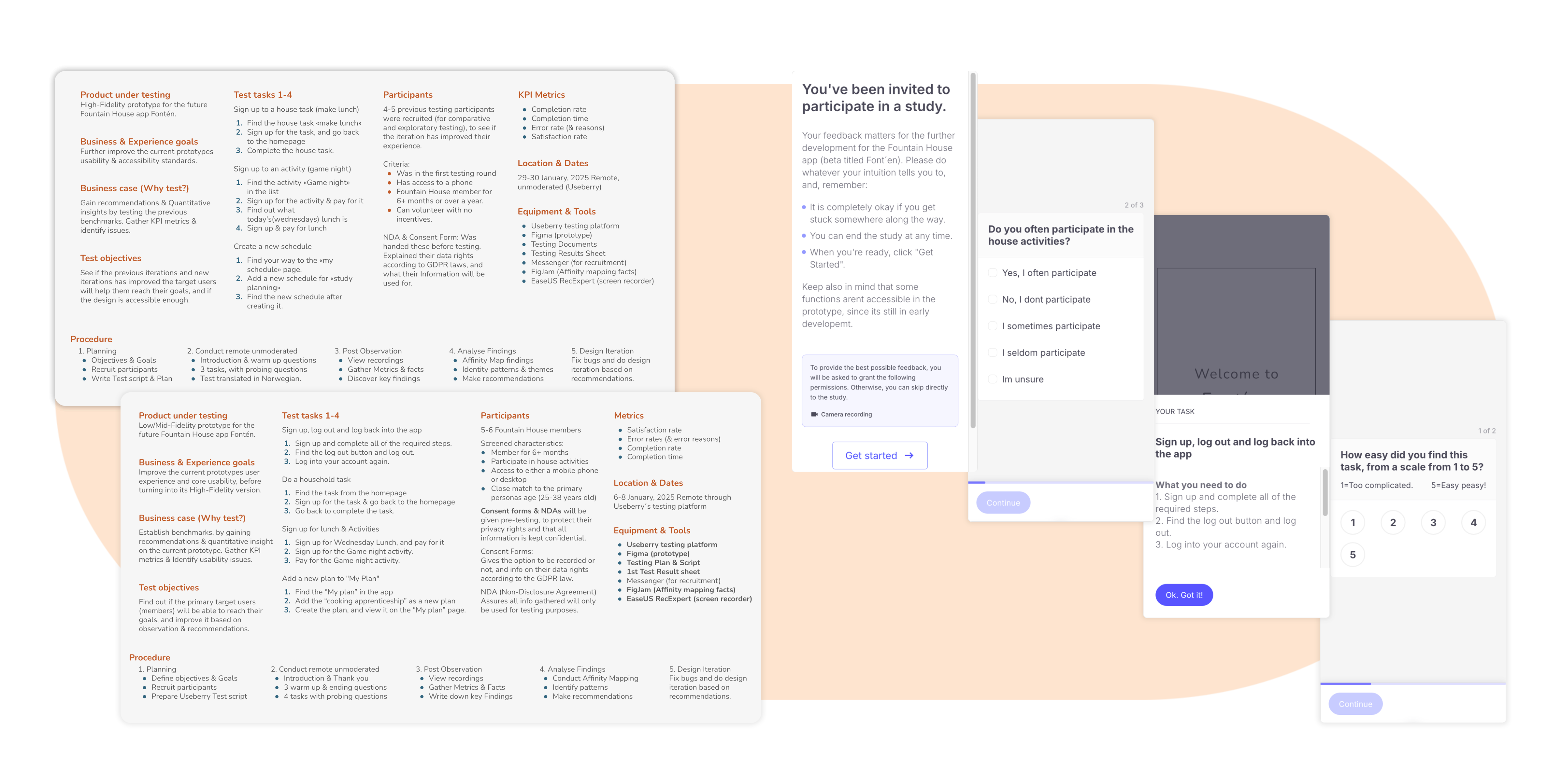 Usability testing plan and Useberry screens Usability testing plan and Useberry screens