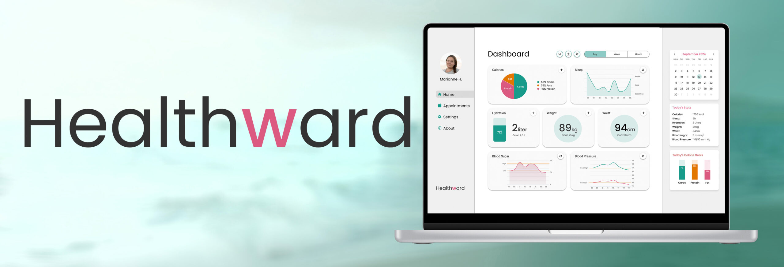 HealthWard Header image for the portfolio